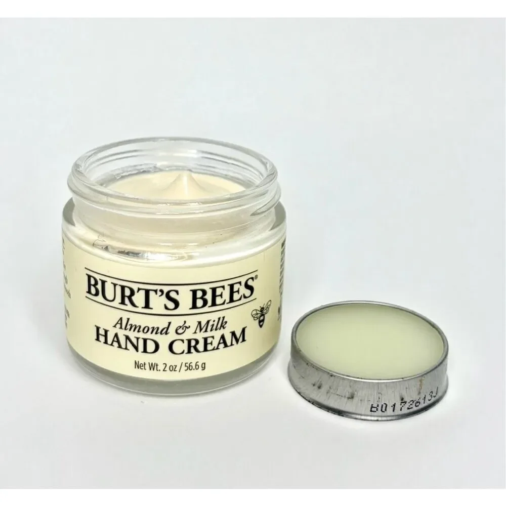 Burt’s Bees Almond Milk Hand Cream Jar 2 fl oz & Mini Hand Salve Tin